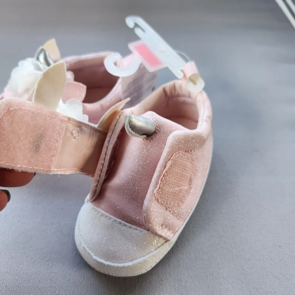 Carters sparkle pink and white unicorn shoes